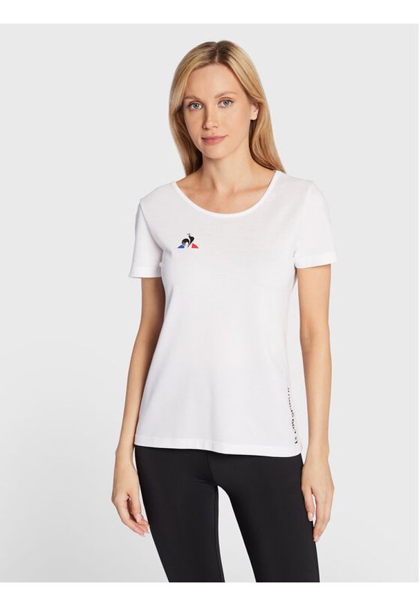 Le Coq Sportif T-Shirt 2020716 Biały Regular Fit. Kolor: biały. Materiał: syntetyk