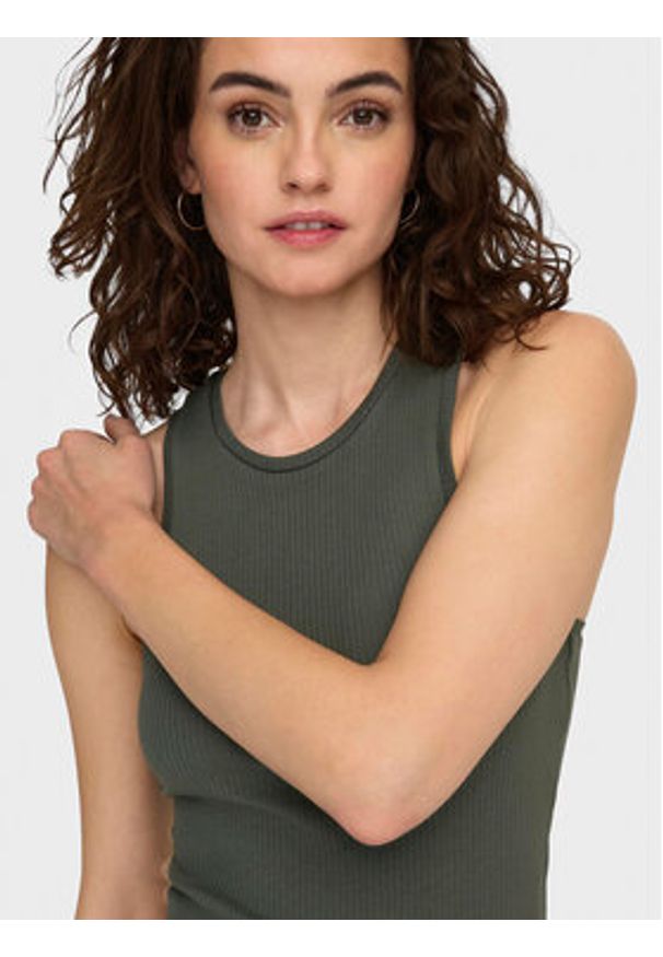 only - ONLY Sukienka codzienna Belfast 15270619 Zielony Slim Fit. Okazja: na co dzień. Kolor: zielony. Materiał: bawełna. Typ sukienki: proste. Styl: casual