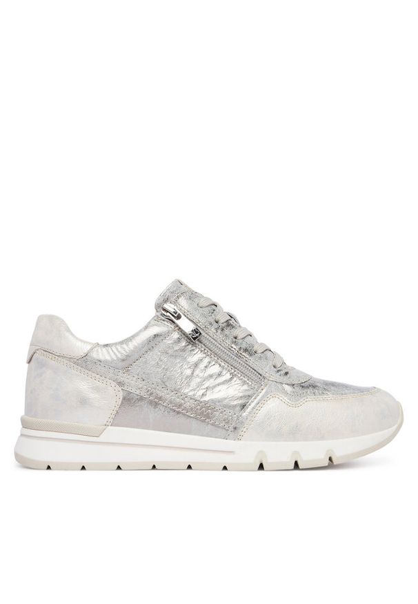 Sneakersy Caprice. Kolor: srebrny
