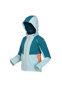 Kurtka turystyczna dla dzieci Regatta Haydenbury. Typ kołnierza: kaptur. Kolor: niebieski. Materiał: poliester. Styl: sportowy #1