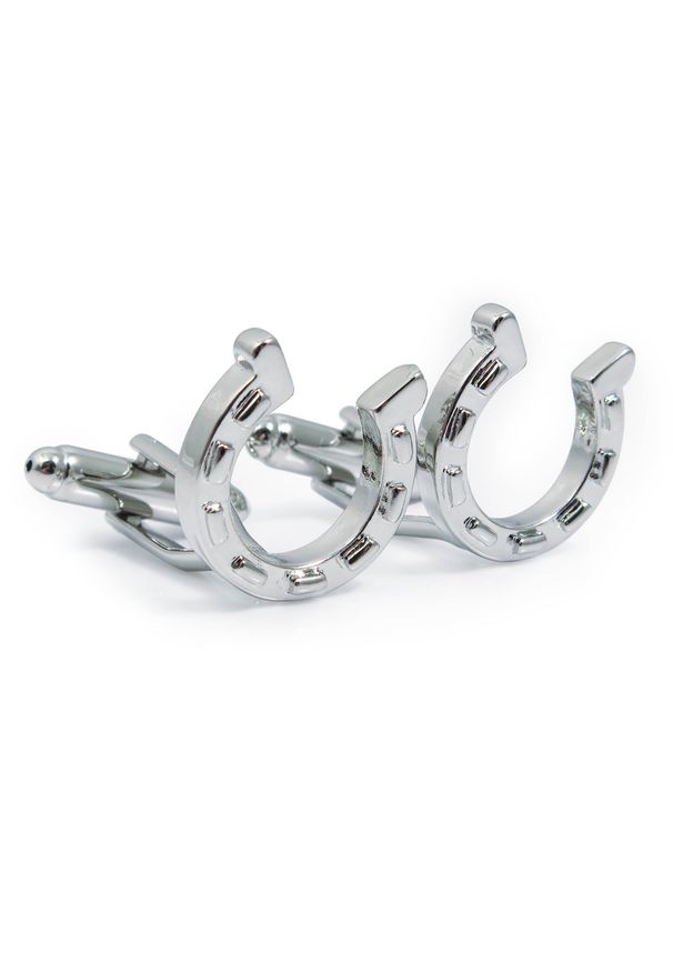 Modini - Srebrne spinki do mankietów - podkowy N145. Kolor: srebrny