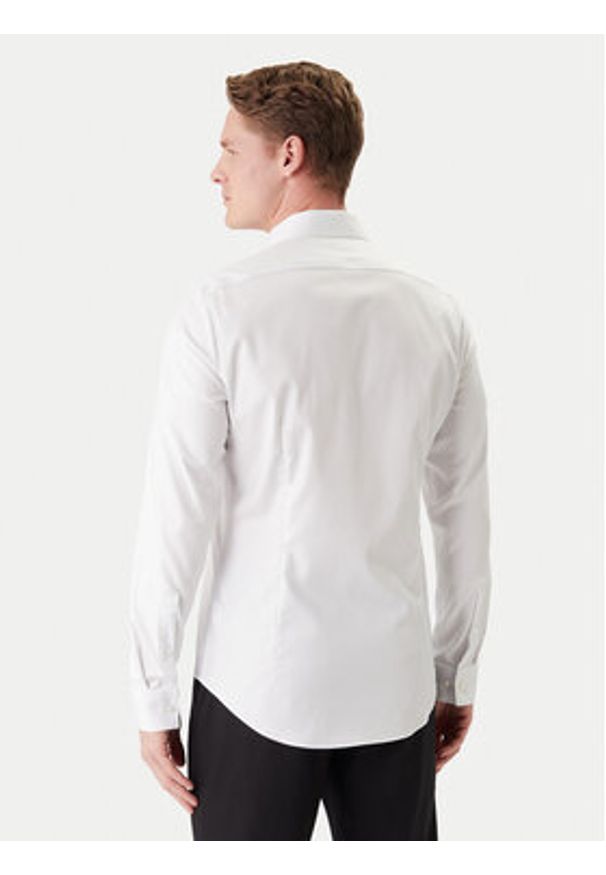 Calvin Klein Koszula LV019EU090 Biały Slim Fit. Kolor: biały. Materiał: bawełna