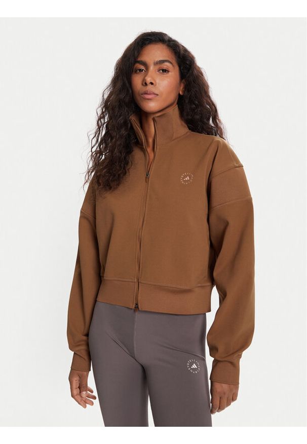 Adidas by Stella McCartney - adidas by Stella McCartney Bluza Knitted Track Top JX6782 Brązowy Regular Fit. Kolor: brązowy. Materiał: syntetyk