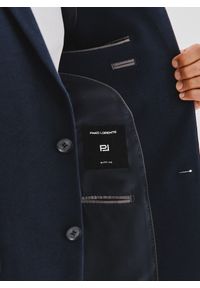 Pako Lorente - PAKO LORENTE – Granatowa żakardowa marynarka męska. Kolor: niebieski. Materiał: żakard #4