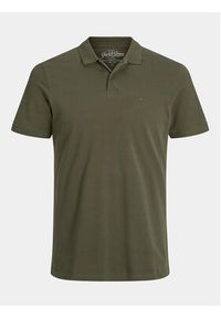 Jack & Jones - Jack&Jones Polo Basic 12136516 Zielony Slim Fit. Typ kołnierza: polo. Kolor: zielony. Materiał: bawełna