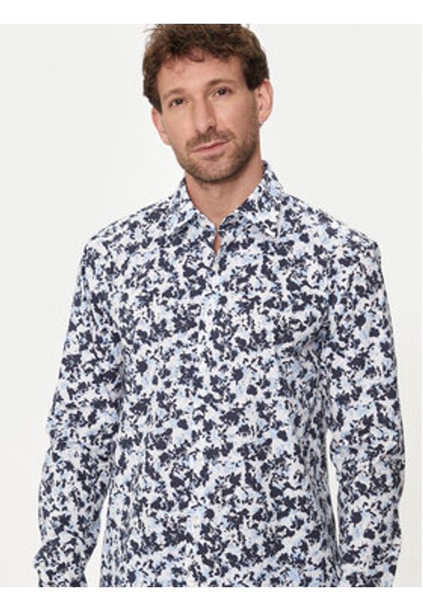 BOSS - Boss Koszula H-Hank-Kent-C1-214 50512851 Niebieski Slim Fit. Typ kołnierza: kołnierzyk klasyczny. Kolor: niebieski. Materiał: bawełna