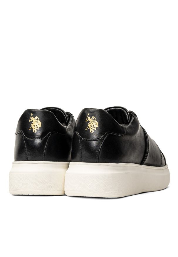 Sneakersy skórzane damskie czarne U.S. Polo Assn. CARDI005W/2L1. Kolor: czarny. Materiał: skóra. Sezon: jesień, lato