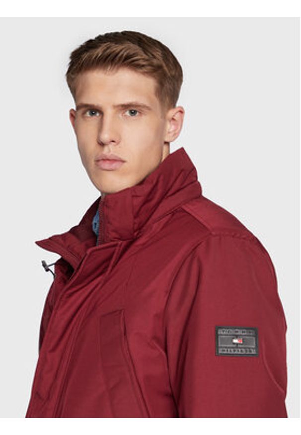 TOMMY HILFIGER - Tommy Hilfiger Kurtka puchowa Rockie MW0MW27689 Bordowy Regular Fit. Kolor: czerwony. Materiał: syntetyk. Sezon: zima