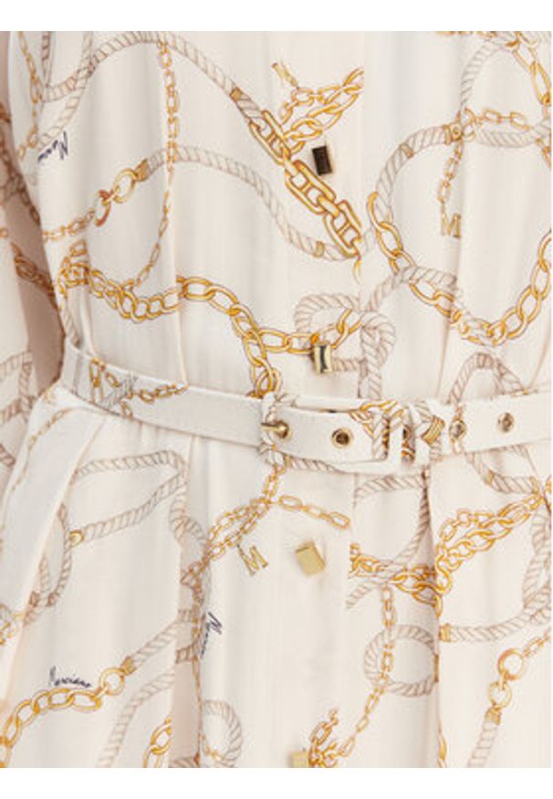 Marciano Guess Sukienka koszulowa 6RGT3 37439A Écru Regular Fit. Materiał: wiskoza. Typ sukienki: koszulowe