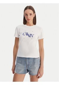 Calvin Klein Jeans T-Shirt Seasonal LV047F808G Biały Slim Fit. Kolor: biały. Materiał: bawełna #1