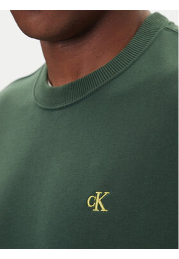 Calvin Klein Jeans Bluza LV04RC296G Zielony Regular Fit. Kolor: zielony. Materiał: bawełna