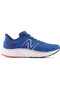 Buty męskie New Balance Fresh Foam Evoz v3 MEVOZRK3 – niebieskie. Okazja: na co dzień. Kolor: niebieski. Materiał: guma, syntetyk, materiał. Szerokość cholewki: normalna. Sport: fitness, bieganie