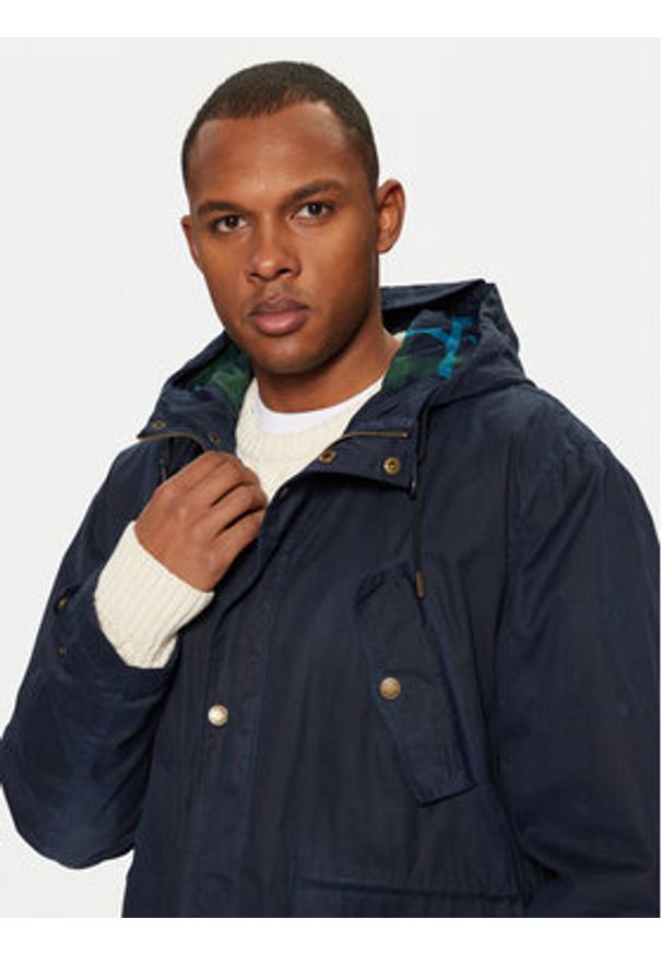 Hunter Parka Liam HARM0028242 Granatowy Regular Fit. Kolor: niebieski. Materiał: bawełna