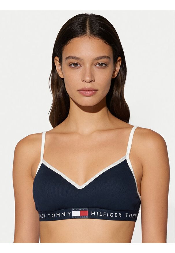 TOMMY HILFIGER - Tommy Hilfiger Biustonosz top UW0UW06272 Niebieski. Kolor: niebieski. Materiał: bawełna