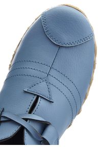 Półbuty wsuwane skórzane bonprix niebieski dżins. Zapięcie: bez zapięcia. Kolor: niebieski. Materiał: skóra #3