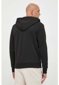 Calvin Klein bluza męska kolor czarny z kapturem gładka. Typ kołnierza: kaptur. Kolor: czarny. Materiał: dzianina. Wzór: gładki #3