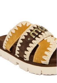 Mou Klapki MU.SW461014A Kolorowy. Materiał: skóra, zamsz. Wzór: kolorowy #5