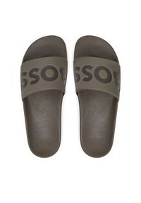 BOSS Klapki Aryeh 50536835 Brązowy. Kolor: brązowy