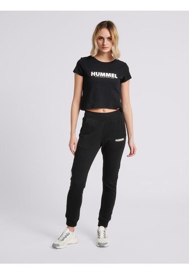 Hummel Koszulka sportowa hml Legacy Woman Cropped T-shirt. Kolor: czarny. Materiał: bawełna