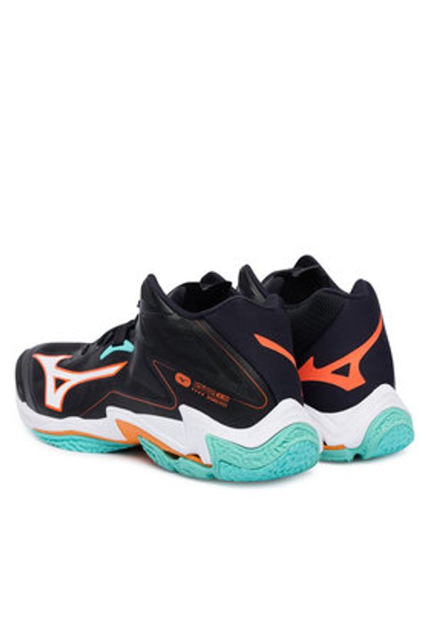 Mizuno Buty halowe Wave Lightning Z8 Mid V1GA2405 Czarny. Kolor: czarny. Materiał: skóra. Model: Mizuno Wave