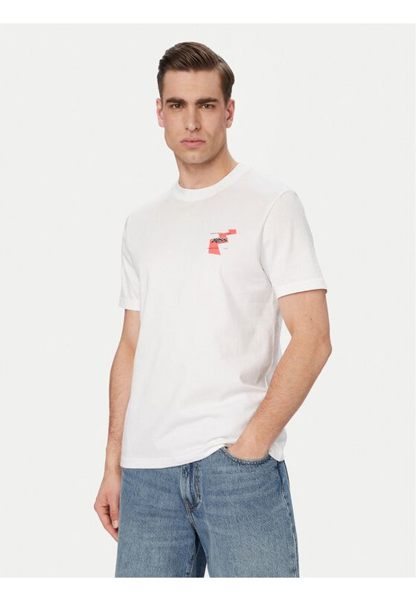 BOSS T-Shirt Movement 50561872 Kremowy Regular Fit. Kolor: kremowy. Materiał: bawełna