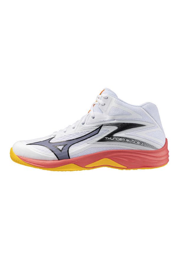 Buty halowe Mizuno Thunder Blade Z Mid. Kolor: biały. Sport: siatkówka, piłka ręczna