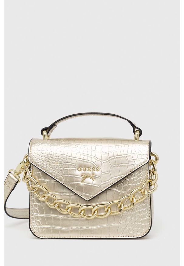 Guess torebka Girl kolor beżowy. Kolor: beżowy. Rodzaj torebki: na ramię