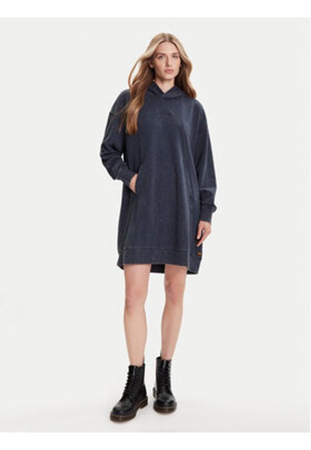 G-Star RAW - G-Star Raw Sukienka dzianinowa D27165-D969 Niebieski Relaxed Fit. Kolor: niebieski. Materiał: bawełna