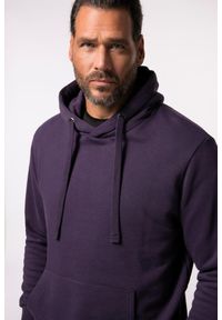 JAY-PI - Męska Bluza z kapturem odzież domowa kaptur kieszeń kangurka do roz. 8XL. Typ kołnierza: kaptur. Kolekcja: plus size. Kolor: fioletowy. Materiał: materiał, poliester, bawełna
