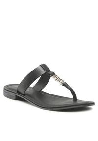 TOMMY HILFIGER - Japonki Tommy Hilfiger - Th Elevated Sandal FW0FW07174 Black BDS. Kolor: czarny. Materiał: skóra #1