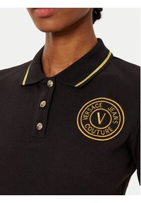 Versace Jeans Couture Polo 78HAGT00 Czarny Regular Fit. Typ kołnierza: polo. Kolor: czarny. Materiał: bawełna #4