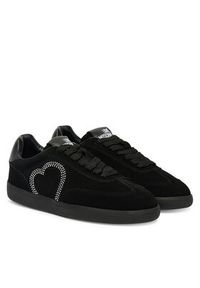 Love Moschino - LOVE MOSCHINO Sneakersy JA15402G0NIG100A Czarny. Kolor: czarny. Materiał: zamsz, skóra #4
