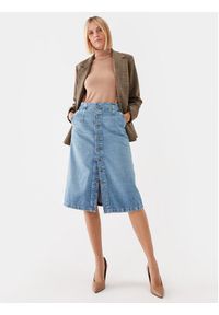 Polo Ralph Lauren Spódnica jeansowa 211903412001 Granatowy Regular Fit. Kolor: niebieski. Materiał: jeans, bawełna #4
