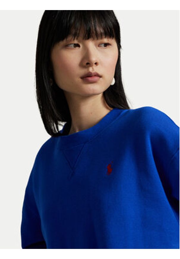 Polo Ralph Lauren Bluza 211971697005 Niebieski Relaxed Fit. Typ kołnierza: polo. Kolor: niebieski. Materiał: bawełna