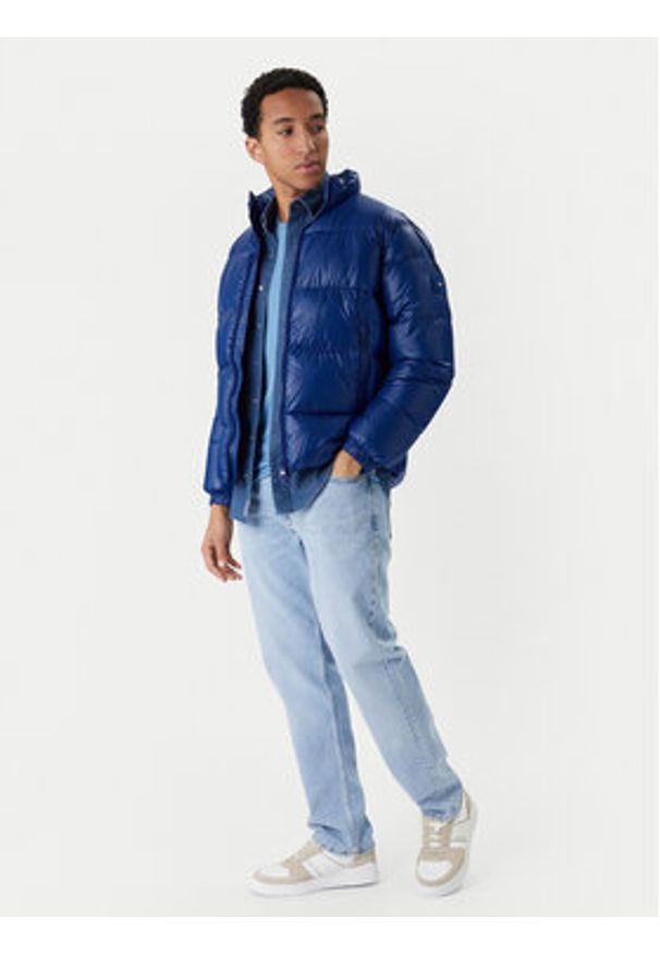 TOMMY HILFIGER - Tommy Hilfiger Kurtka puchowa MW0MW40617 Niebieski Regular Fit. Kolor: niebieski. Materiał: syntetyk