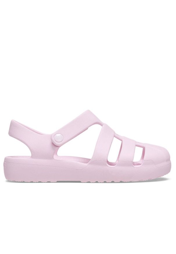 Sandały dziecięce Crocs Classic Fisherman Sandal 210625-6ZW - różowe. Kolor: różowy. Materiał: materiał. Styl: sportowy