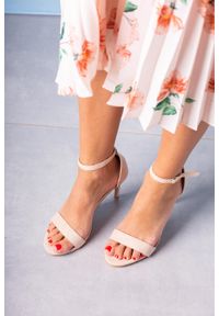 Casu - Różowe sandały szpilki błyszczące z zakrytą piętą paskiem wokół kostki ze skórzaną wkładką casu a20x2/p. Zapięcie: pasek. Kolor: różowy. Materiał: skóra. Obcas: na szpilce #2