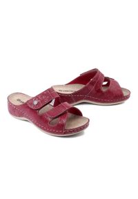 Dr. Brinkmann - DR. BRINKMANN 700738-41 bordeaux, klapki damskie. Kolor: czerwony #1