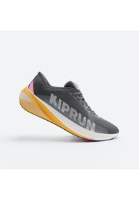 KIPRUN - Buty do biegania damskie Kiprun 500 Premium. Kolor: wielokolorowy, pomarańczowy, żółty, różowy, czarny. Sport: bieganie