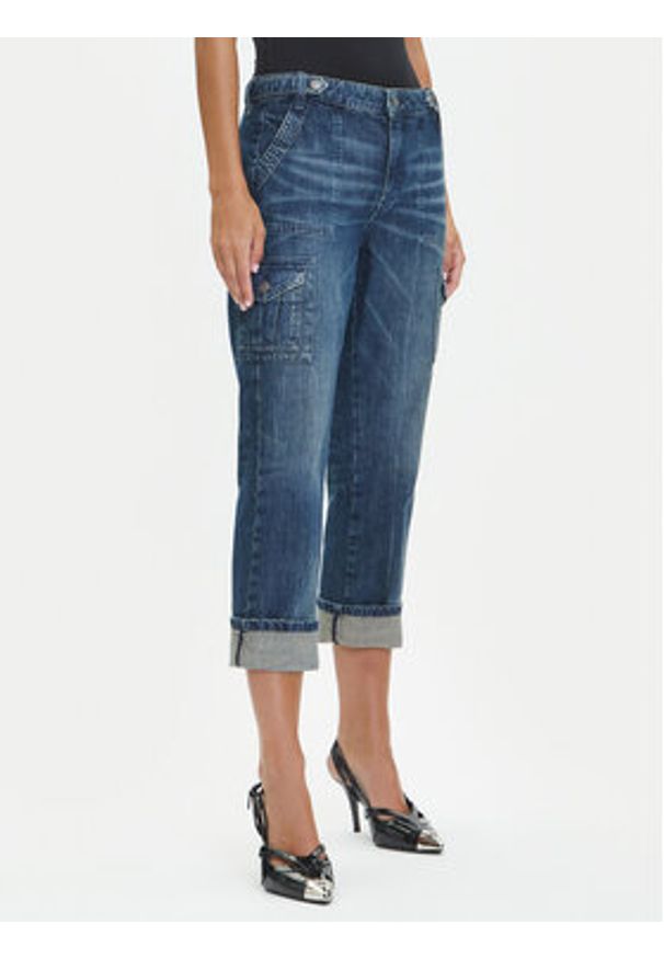 Guess Jeansy W5YA2D D5R0D Granatowy Straight Leg. Kolor: niebieski