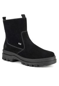 Rieker Botki X8250-00 Czarny. Kolor: czarny. Materiał: skóra, zamsz #8