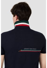 Aeronautica Militare - AERONAUTICA MILITARE Granatowe męskie polo Frecce Tricolori Embroidered, Rozmiar XXL. Typ kołnierza: polo. Kolor: niebieski