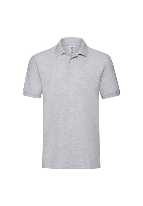 FRUIT OF THE LOOM - Męska Koszulka Polo Premium. Typ kołnierza: polo. Kolor: szary