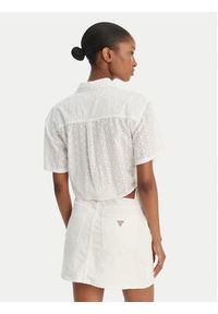 Guess Jeans Koszula W6GHA3 WO331 Biały Regular Fit. Kolor: biały. Materiał: bawełna #5