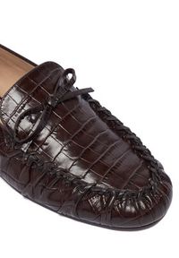 Stuart Weitzman Mokasyny Britt Bow SM416 Brązowy ciemny. Kolor: brązowy. Materiał: skóra #2