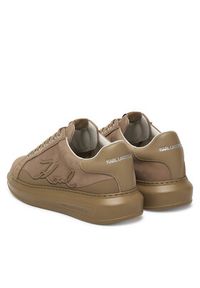 Karl Lagerfeld - KARL LAGERFELD Sneakersy Kapri KL52542F Beżowy. Kolor: beżowy. Materiał: skóra, nubuk #3