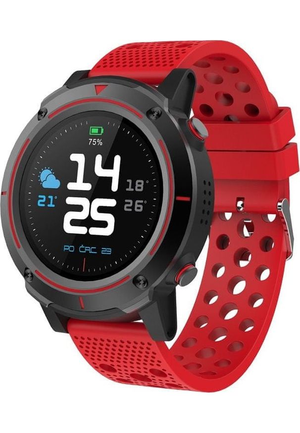Smartwatch iGET A8 Czerwony (A8 Red). Rodzaj zegarka: smartwatch. Kolor: czerwony