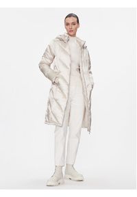 Calvin Klein Płaszcz zimowy K20K207069 Écru Regular Fit. Materiał: syntetyk. Sezon: zima