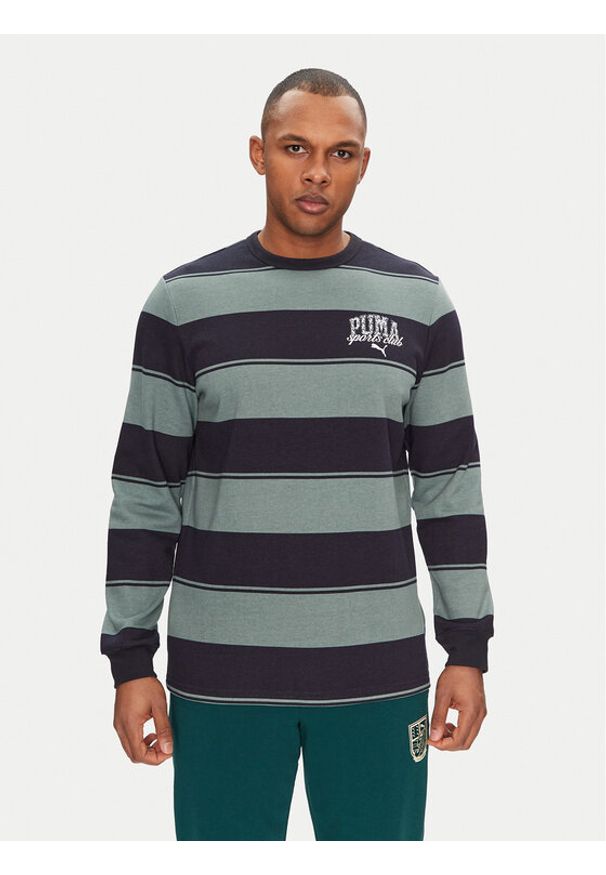 Puma Bluza Class Striped 684647 Zielony Regular Fit. Kolor: zielony. Materiał: bawełna, syntetyk