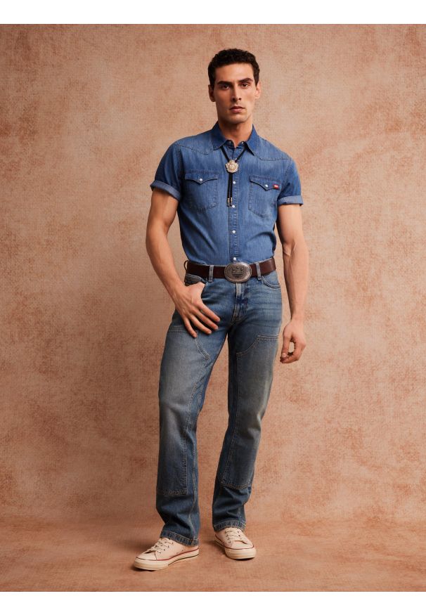 Big-Star - Trampki męskie niskie beżowe NN174100 801. Kolor: beżowy. Materiał: materiał, jeans, dresówka. Styl: sportowy